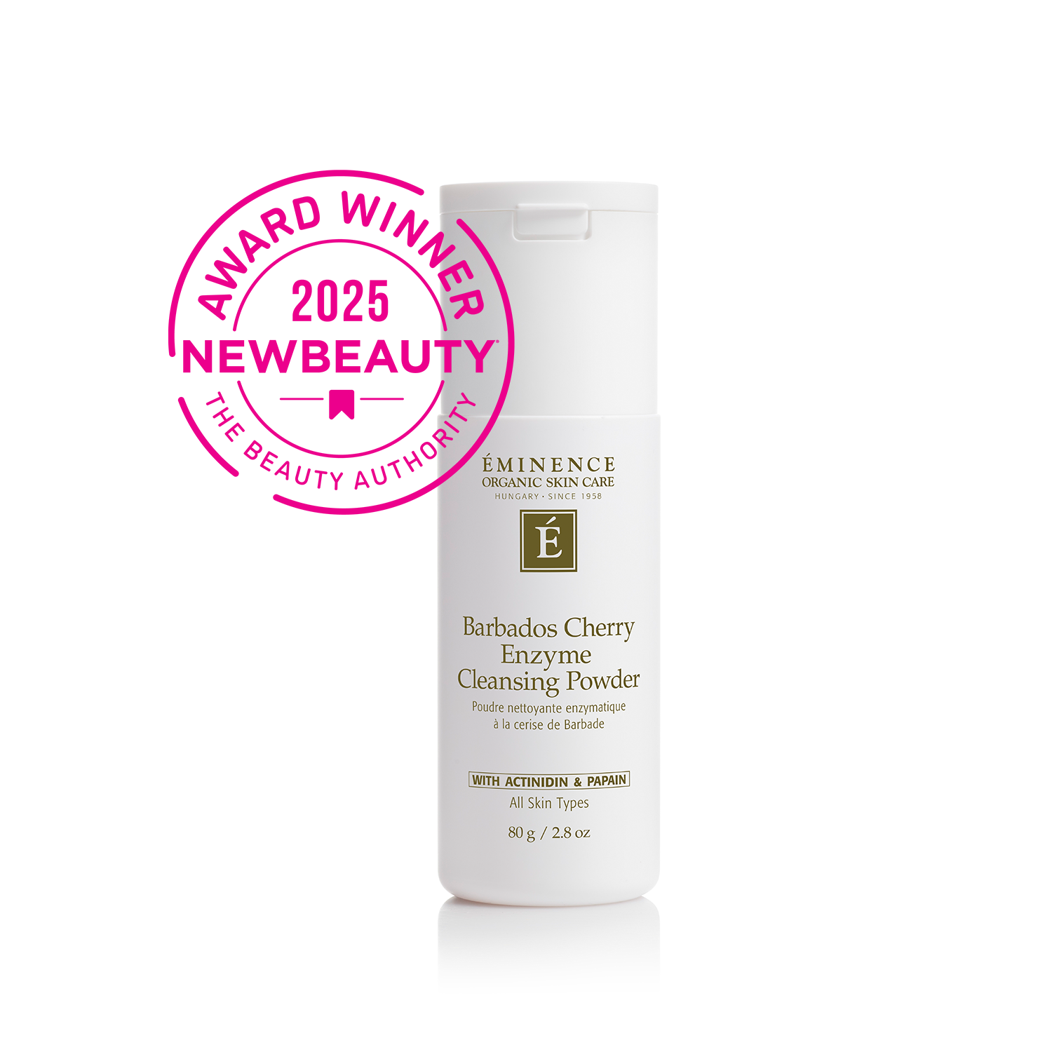 Eminence-Organics-Barbados-Cherry-Enzyme-Cleansing-Powder-New-Beauty-Badge-2025-1500x1500-v1