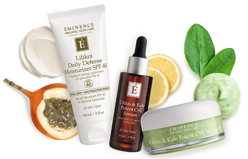 Eminence Summer Skin Care products with fruits